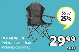 JYSK HOLMDALEN Deluxe travel chair offer