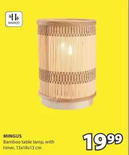 JYSK MINGUS Bamboo table lamp offer