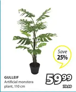 JYSK GULLEIF Artificial monstera plant offer