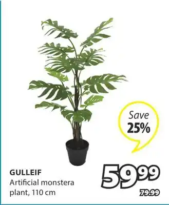 JYSK GULLEIF Artificial monstera plant offer
