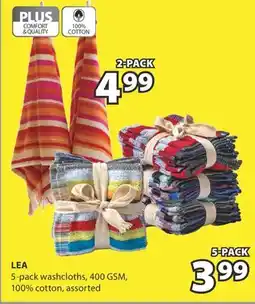 JYSK LEA 5-pack washcloths offer