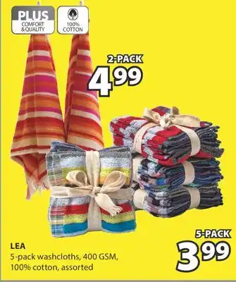 JYSK LEA 5-pack washcloths offer