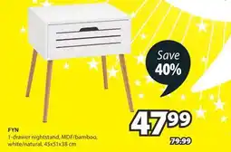 JYSK FYN 1-drawer nightstand offer