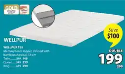 JYSK WELLPUR T65 Memory foam topper offer