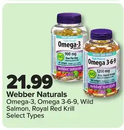 RxHealthMed Webber Naturals Omega-3, Omega 3-6-9, Wild Salmon, Royal Red Krill offer