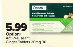 RxHealthMed Option + Anti-Nauseant Ginger Tablets offer