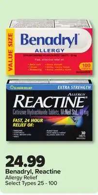 RxHealthMed Benadryl, Reactine Allergy Relief offer