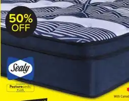 Leon's Sealy Posturepedic Plus Sterling - Hugo II Medium Eurotop Queen Mattress offer