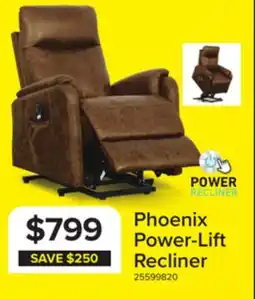 Leon's Phoenix Power Lift Recliner Chair - Brown offer