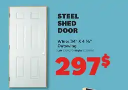 Matériaux Pont Masson Steel Shed Door - 34 x 4-5/8 - Outswing Left offer