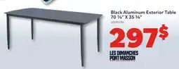 Matériaux Pont Masson Black Aluminum Exterior Table 70-7/8 x 35-3/8 offer