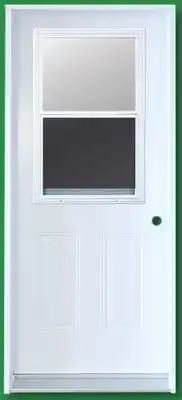 Matériaux Pont Masson Steel Door With Hung Window (B03)32 - Left - White offer