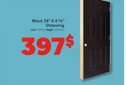Matériaux Pont Masson Black Steel Shed Door - 34 x 4-5/8 - Outswing Left offer