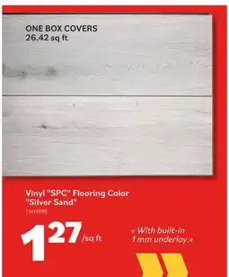 Matériaux Pont Masson Vinyl SPC Flooring Color Silver Sand 5mm (4mm+1mm) 26.42sqft offer