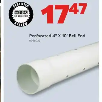 Matériaux Pont Masson CERTIFIED Perforated 4 X 10' Bell End offer