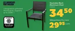 Matériaux Pont Masson Stackable Black Aluminum Chair offer