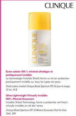 Pharmaprix Ultra-Lightweight Virtually Invisible 100% Mineral Sunscreen offer