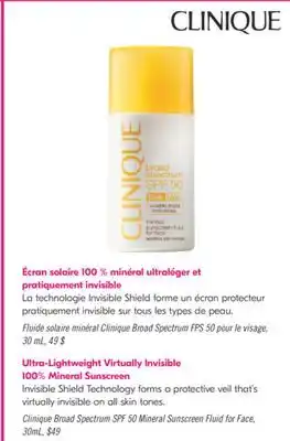 Pharmaprix Ultra-Lightweight Virtually Invisible 100% Mineral Sunscreen offer