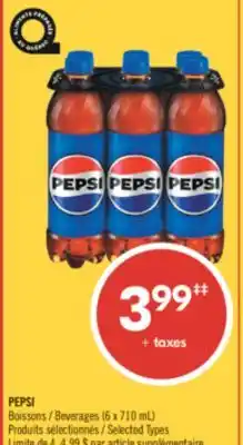 Pharmaprix PEPSI Beverages offer