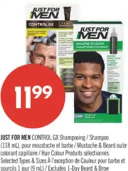 Pharmaprix JUST FOR MEN CONTROL GX Shampoo (118 ml) Mustache & Beard or LA Hair Colour Produits offer