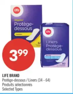 Pharmaprix LIFE BRAND Liners offer