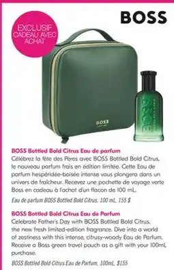 Pharmaprix Eau de parfum BOSS Bottled Bold Citrus, 100 mL offer