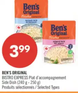 Pharmaprix BEN'S ORIGINAL BISTRO EXPRESS Plat d'accompagnement Side Dish (240 g - 250 g) offer