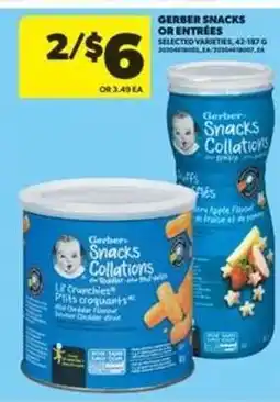 Real Canadian Superstore GERBER SNACKS or ENTRÉES offer