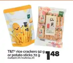 Real Canadian Superstore T&T rice crackers or potato sticks offer