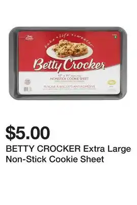 Dollarama BETTY CROCKER Extra Large Non-Stick Cookie Sheet offer