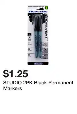 Dollarama STUDIO 2PK Black Permanent Markers offer