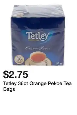 Dollarama Tetley 36ct Orange Pekoe Tea Bags offer