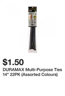 Dollarama DURAMAX Multi-Purpose Ties 14 22PK (Assorted Colours) offer