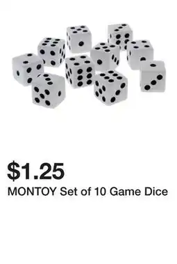 Dollarama MONTOY Set of 10 Game Dice offer