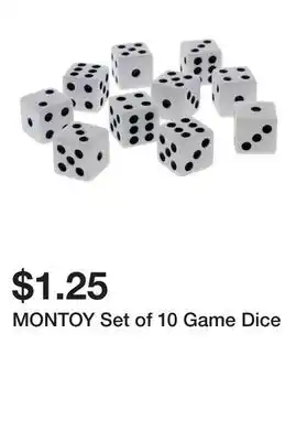Dollarama MONTOY Set of 10 Game Dice offer