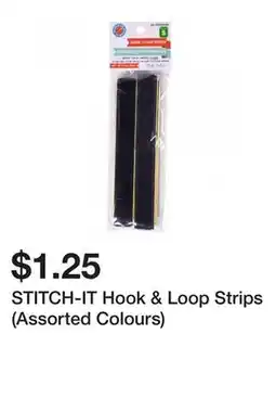 Dollarama STITCH-IT Hook & Loop Strips (Assorted Colours) offer