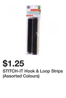 Dollarama STITCH-IT Hook & Loop Strips (Assorted Colours) offer