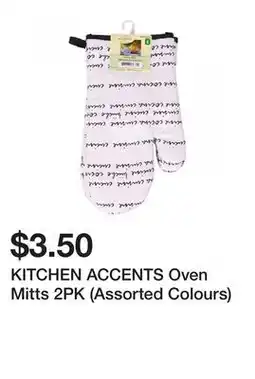 Dollarama KITCHEN ACCENTS Oven Mitts 2PK (Assorted Colours) offer