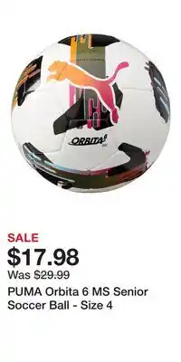 Sport Chek PUMA Orbita 6 MS Senior Soccer Ball - Size 4 offer