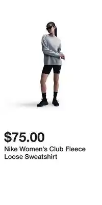 Sport Chek Nike Women's Club Fleece Loose Sweatshirt offer