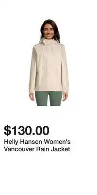 Sport Chek Helly Hansen Women's Vancouver Rain Jacket offer