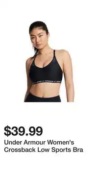 Sport Chek Under Armour Women's Crossback Low Sports Bra offer