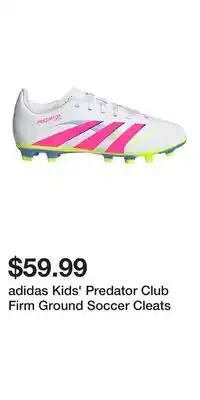 Sport Chek adidas Kids' Predator Club Firm Ground Soccer Cleats offer