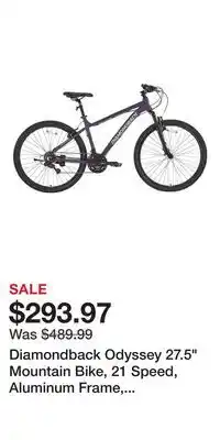 Sport Chek Diamondback Odyssey 27.5 Mountain Bike, 21 Speed, Aluminum Frame, V-Brakes, Hardtail offer