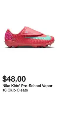 Sport Chek Nike Kids' Pre-School Vapor 16 Club Cleats offer