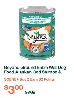 Voilà Beyond Ground Entre Wet Dog Food Alaskan Cod Salmon & Sweet Potato Recipe 368 g offer