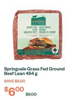 Voilà Springvale Grass Fed Ground Beef Lean 454 g offer
