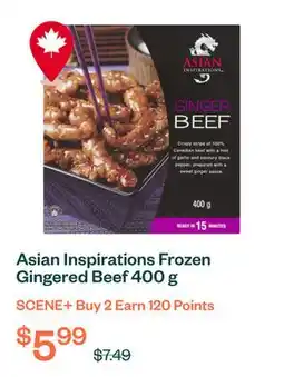 Voilà Asian Inspirations Frozen Gingered Beef 400 g offer