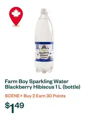 Voilà Farm Boy Sparkling Water Blackberry Hibiscus 1 L (bottle) offer