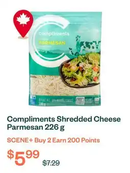 Voilà Compliments Shredded Cheese Parmesan 226 g offer
